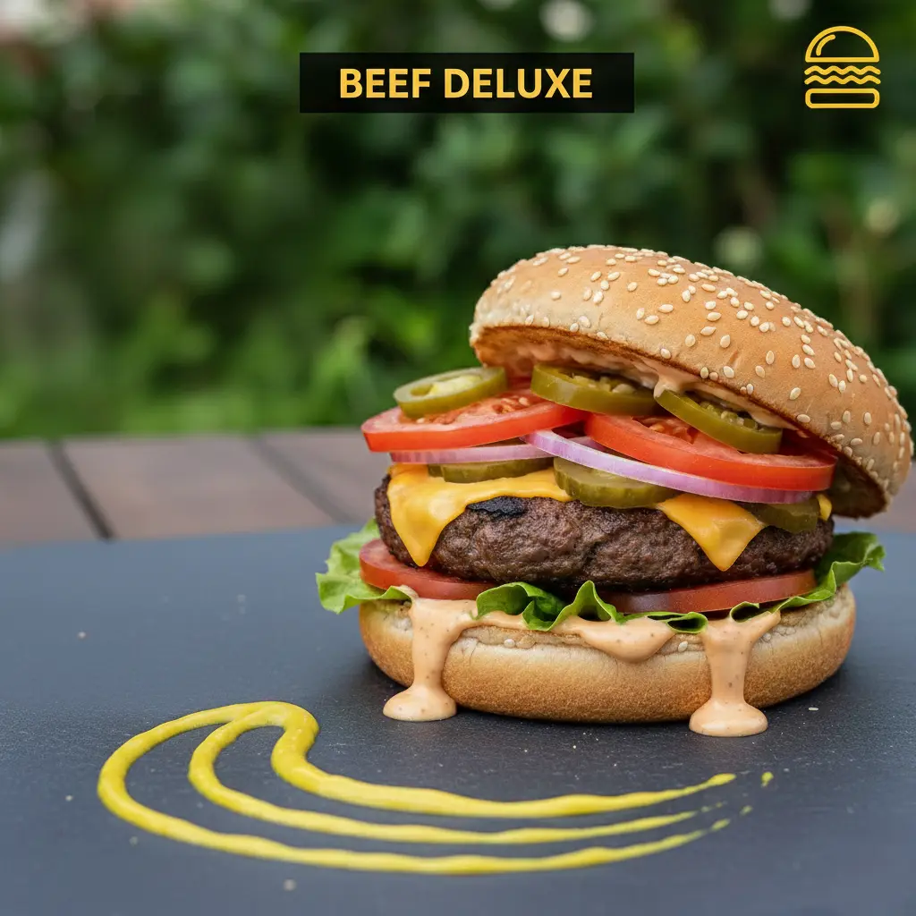The Beef Deluxe burger